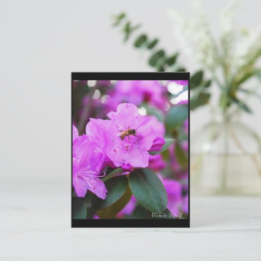 Bumble Bee Briefkaart (Staand voorkant)