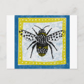 Bumble bee Briefkaart Yellow Blue Black Insect (Voorkant)