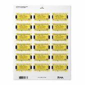 Bumble Bee Business Adreslabel Etiket (Full Sheet)