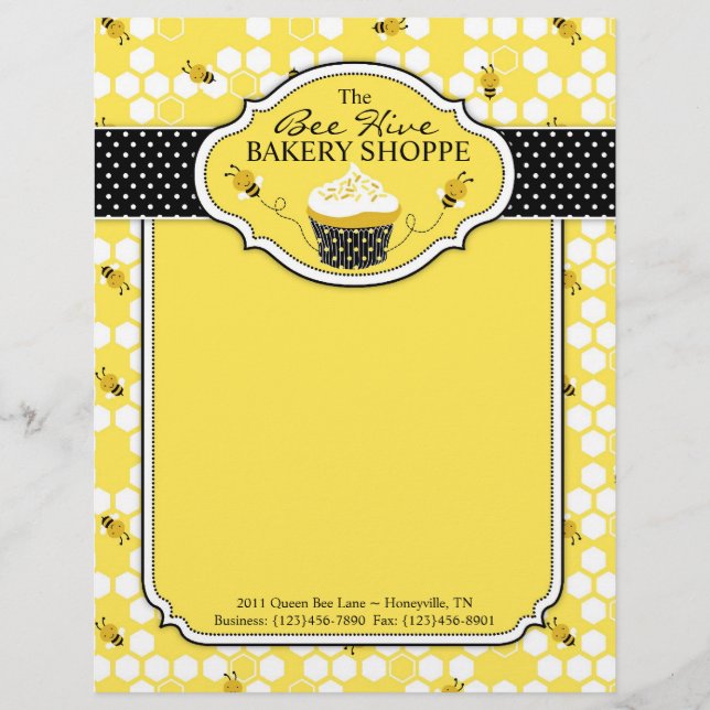 Bumble Bee Business Letterhead Persoonlijk Briefhoofd (Voorkant)
