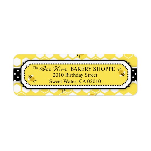 Bumble Bee Business Retourlabel Etiket (Voorkant)