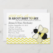 Bumble Bee Buzz-Baby shower Kaart (Voorkant)