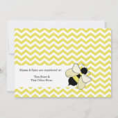 Bumble Bee Buzz-Baby shower Kaart (Achterkant)