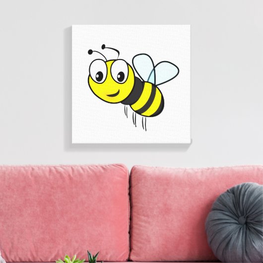 Bumble Bee, Buzz Canvas Afdruk (Insitu (Woonkamer))