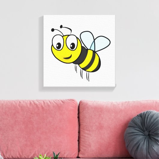 Bumble Bee, Buzz Canvas Afdruk (Insitu (Woonkamer))