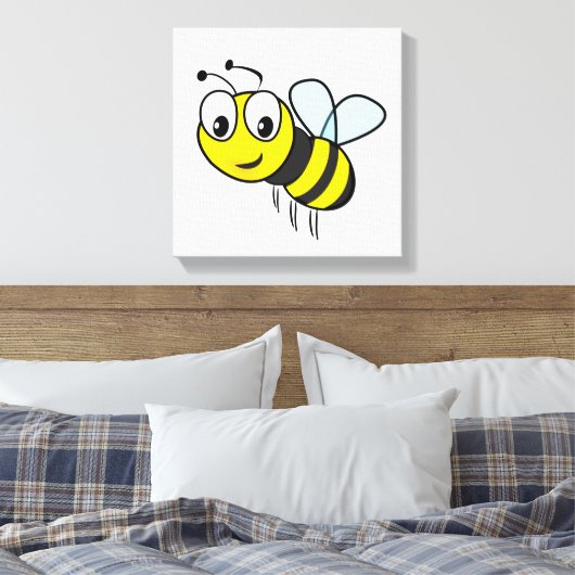 Bumble Bee, Buzz Canvas Afdruk (Insitu (Slaapkamer))