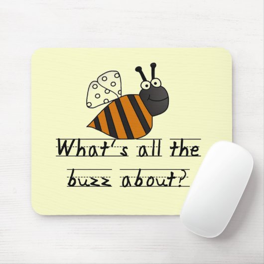 Bumble Bee Buzz Tshirts en cadeautjes Muismat (Met muis)