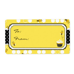 Bumble bee cadeaulabel L Etiket