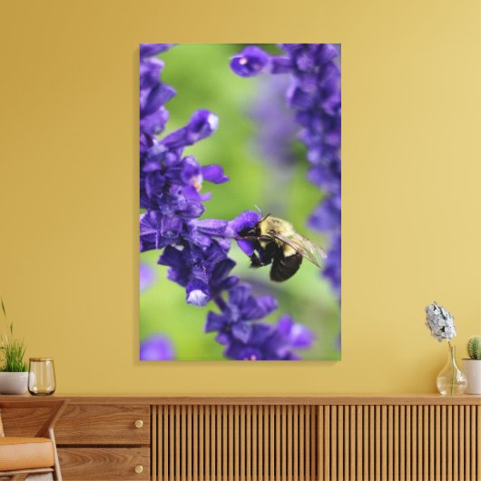Bumble Bee Canvas Afdruk (Insitu (Woonkamer))