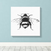 Bumble Bee Canvas Print (Insitu (Houten vloer))