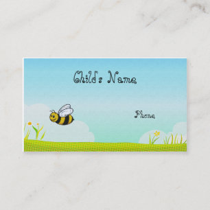 Bumble bee Children's Calling Card Contactkaartje