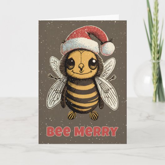 Bumble Bee Christmas Kaart (Voorkant)