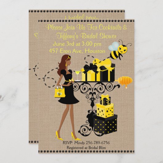 Bumble bee Cocktail Keep Calm Vrijgezellenfeest In Kaart (Voorkant / Achterkant)