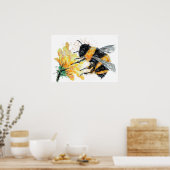 Bumble Bee Collect Pollen Poster (Keuken)