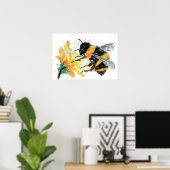 Bumble Bee Collect Pollen Poster (Thuiskantoor)