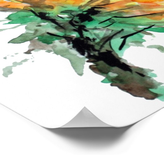 Bumble Bee Collect Pollen Poster (Hoek)