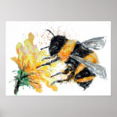 Bumble Bee Collect Pollen Poster (Voorkant)