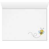Bumble bee Congrats Newborn Baby card (Binenzijde Horizontaal (Onderkant))