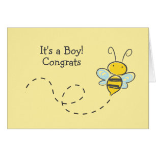 Bumble bee Congrats Newborn Baby card