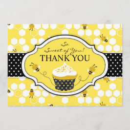 Bumble Bee Cupcake Hartelijk dank Bedankkaart