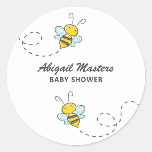 Bumble Bee Custom Baby shower Ronde Sticker
