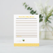 Bumble bee Custom Flyer Baby shower Advice Kaarten (Staand voorkant)