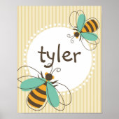 Bumble bee Custom Name Kind Poster (Voorkant)