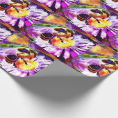 Bumble Bee Daisies Daisy Bloemen Tuin Cadeaupapier (Hoek)