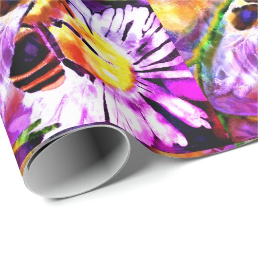 Bumble Bee Daisies Daisy Bloemen Tuin Cadeaupapier (Rol Hoek)