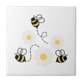 Bumble Bee Daisies Tegeltje (Voorkant)
