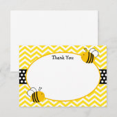Bumble Bee Dank je kaarten Notitiekaartje (Voorkant / Achterkant)