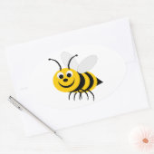 Bumble Bee Design Ovale Sticker (Envelop)