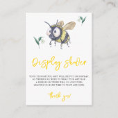 Bumble Bee - display douche Informatiekaartje (Voorkant)