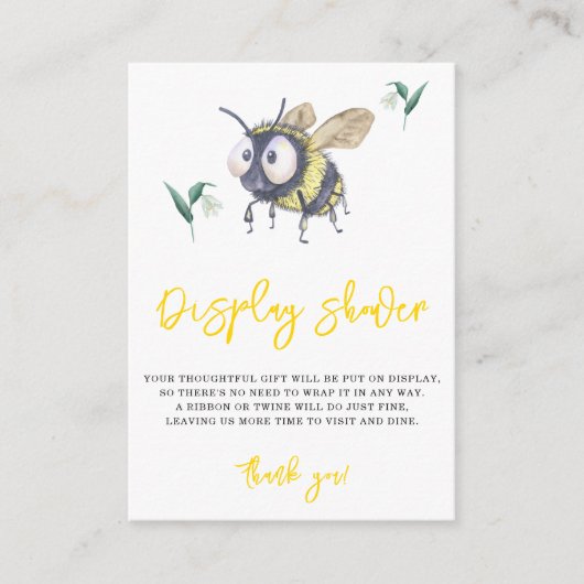 Bumble Bee - display douche Informatiekaartje (Voorkant)