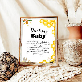 Bumble Bee 'don't say baby' feestbord Poster