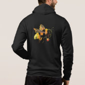 Bumble Bee Dragen Pollen Zwart Hoodie (Achterkant)