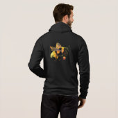Bumble Bee Dragen Pollen Zwart Hoodie (Achterkant volledig)