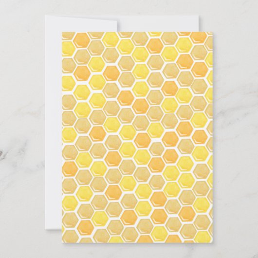 Bumble Bee Eerste 1e verjaardag Uitnodigingen (Achterkant)