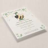 Bumble Bee Eerste Verjaardagsfeest QR-code Kaart