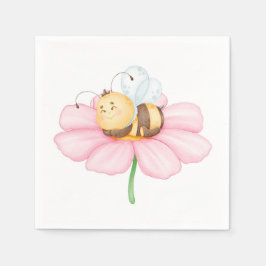 Bumble Bee. en Bloem Servet