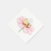 Bumble Bee. en Bloem Servet (Hoek)