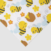 Bumble Bee en Bloemen Patroon Tissuepapier (Detail)