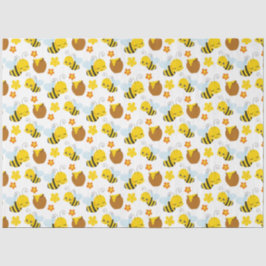 Bumble Bee en Bloemen Patroon Tissuepapier