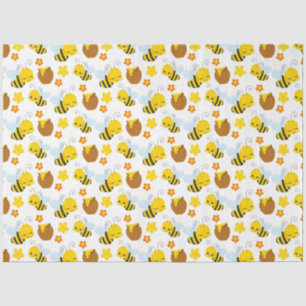 Bumble Bee en Bloemen Patroon Tissuepapier