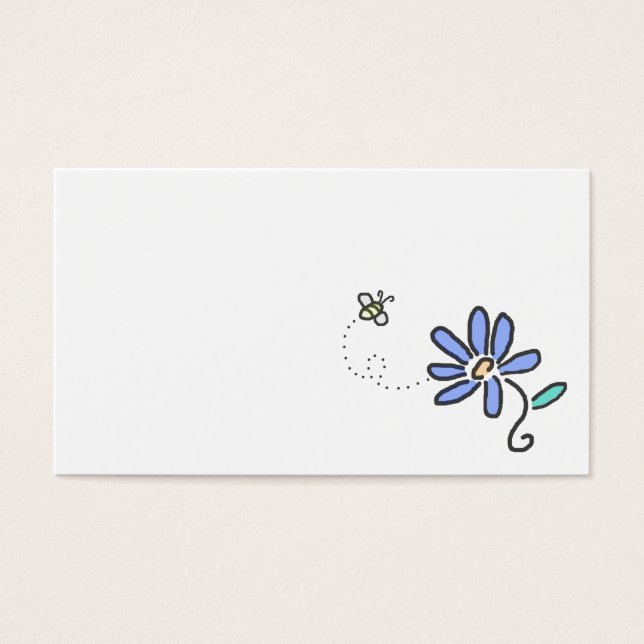 Bumble Bee en Blue Flower Visitekaartje (Voorkant)