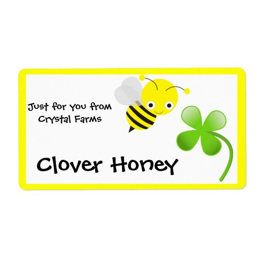 Bumble Bee en Clover Etiketten (Voorkant)
