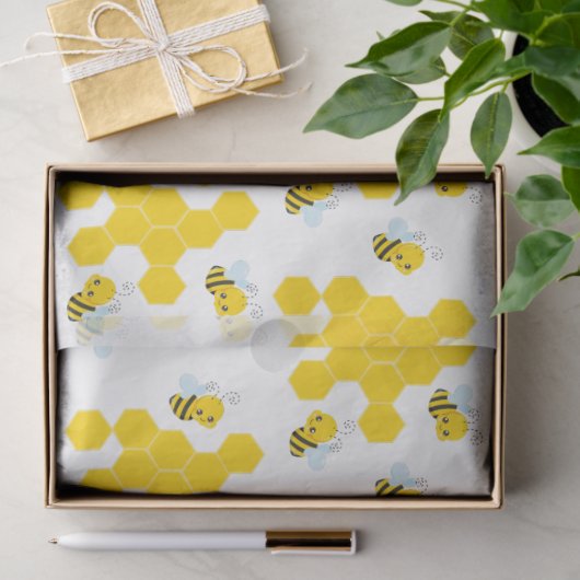 Bumble Bee en Honingraat Patroon Tissuepapier (Geschenk)