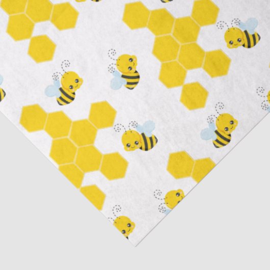 Bumble Bee en Honingraat Patroon Tissuepapier (Detail)