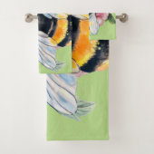 Bumble bee en Peony Bad Handdoek (Insitu)