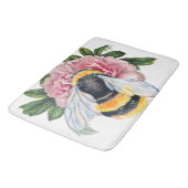Bumble bee en Peony Badmat (Gekanteld)